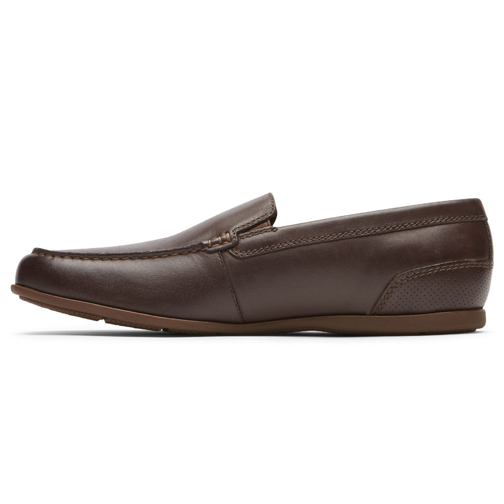 Rockport Mens Malcom Venetian - Slip-On Dark Brown - GLO048139